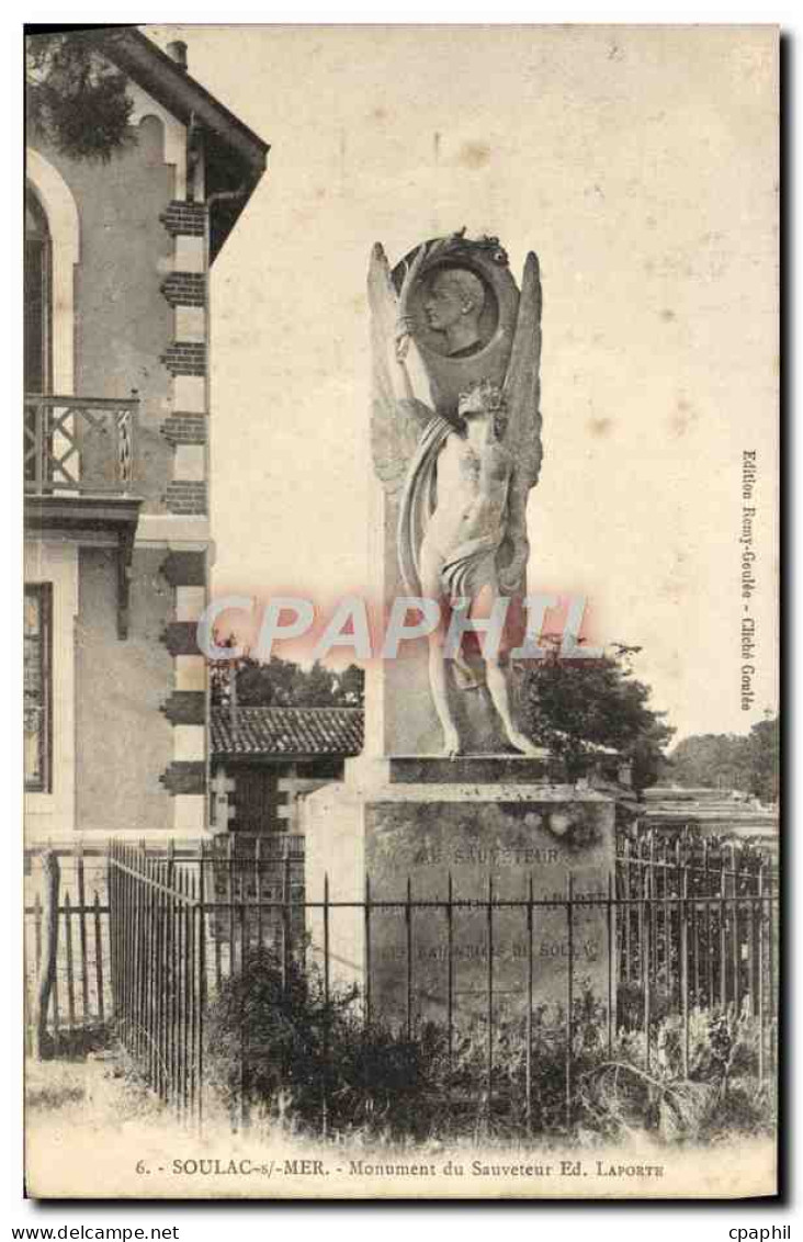 CPA Soulac Sur Mer Monument du sauveteur Ed laporte