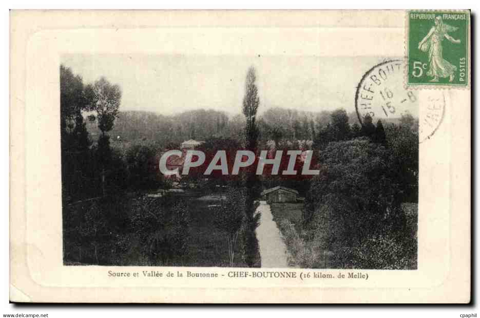 CPA Source et vallee de la Boutonne Chef Boutonne (16km de Melle)