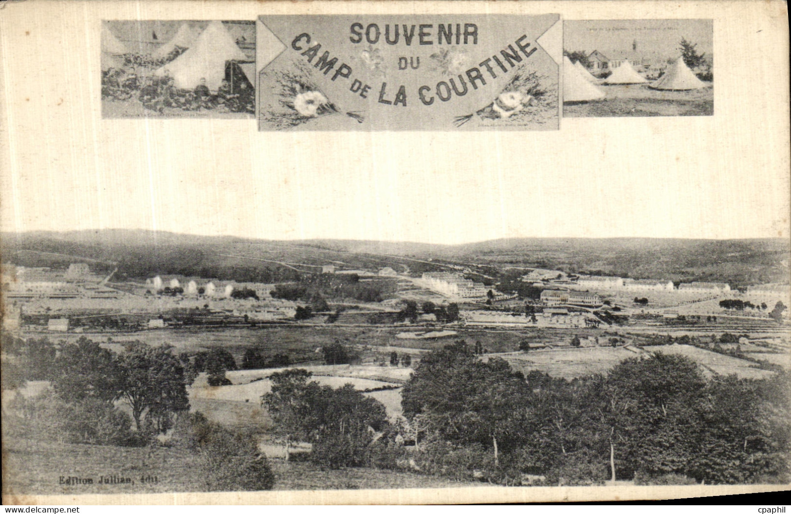 CPA Souvenir Camp De La Courtine Militaria