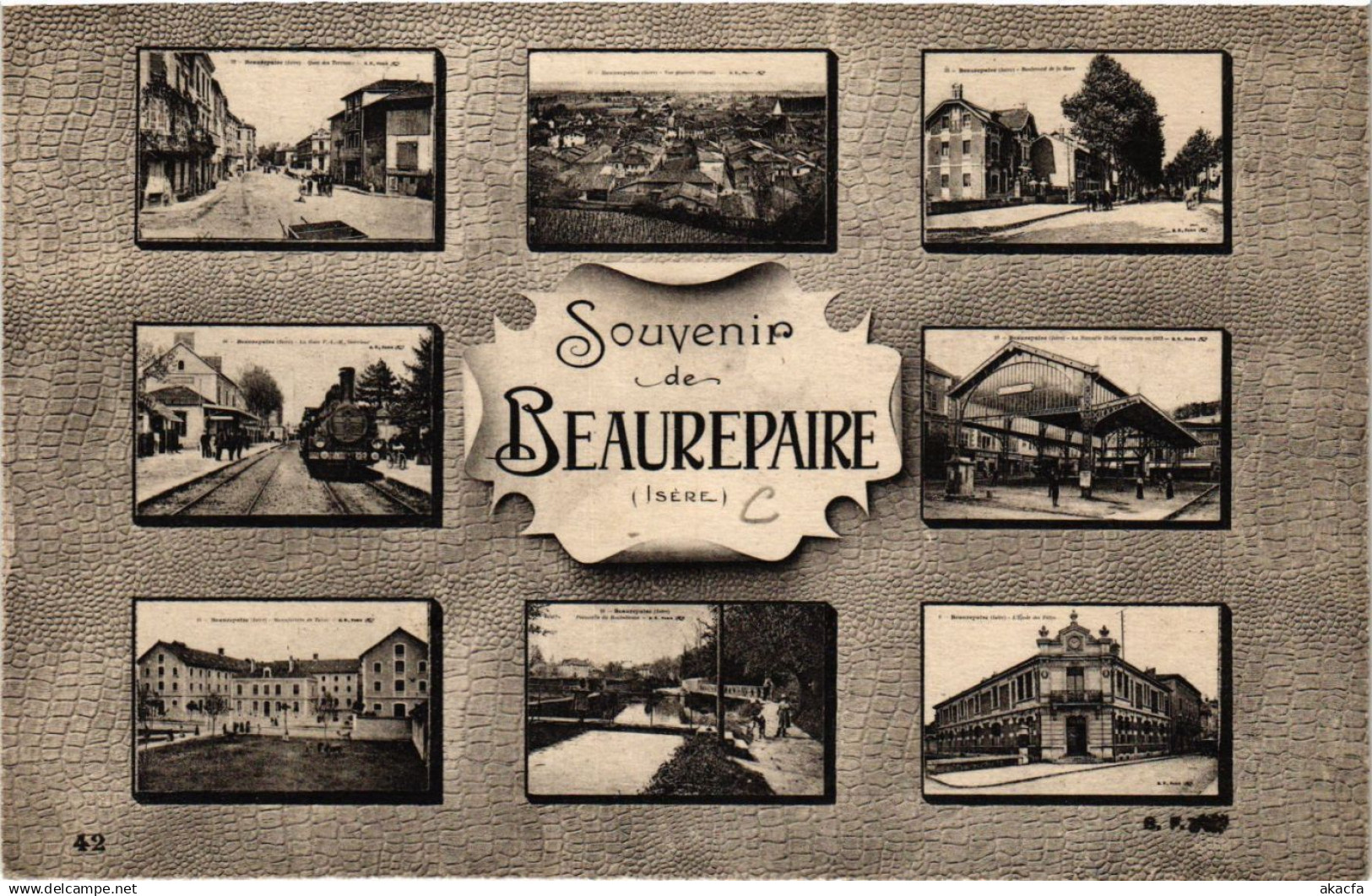 CPA Souvenir de BEAUREPAIRE (433439)