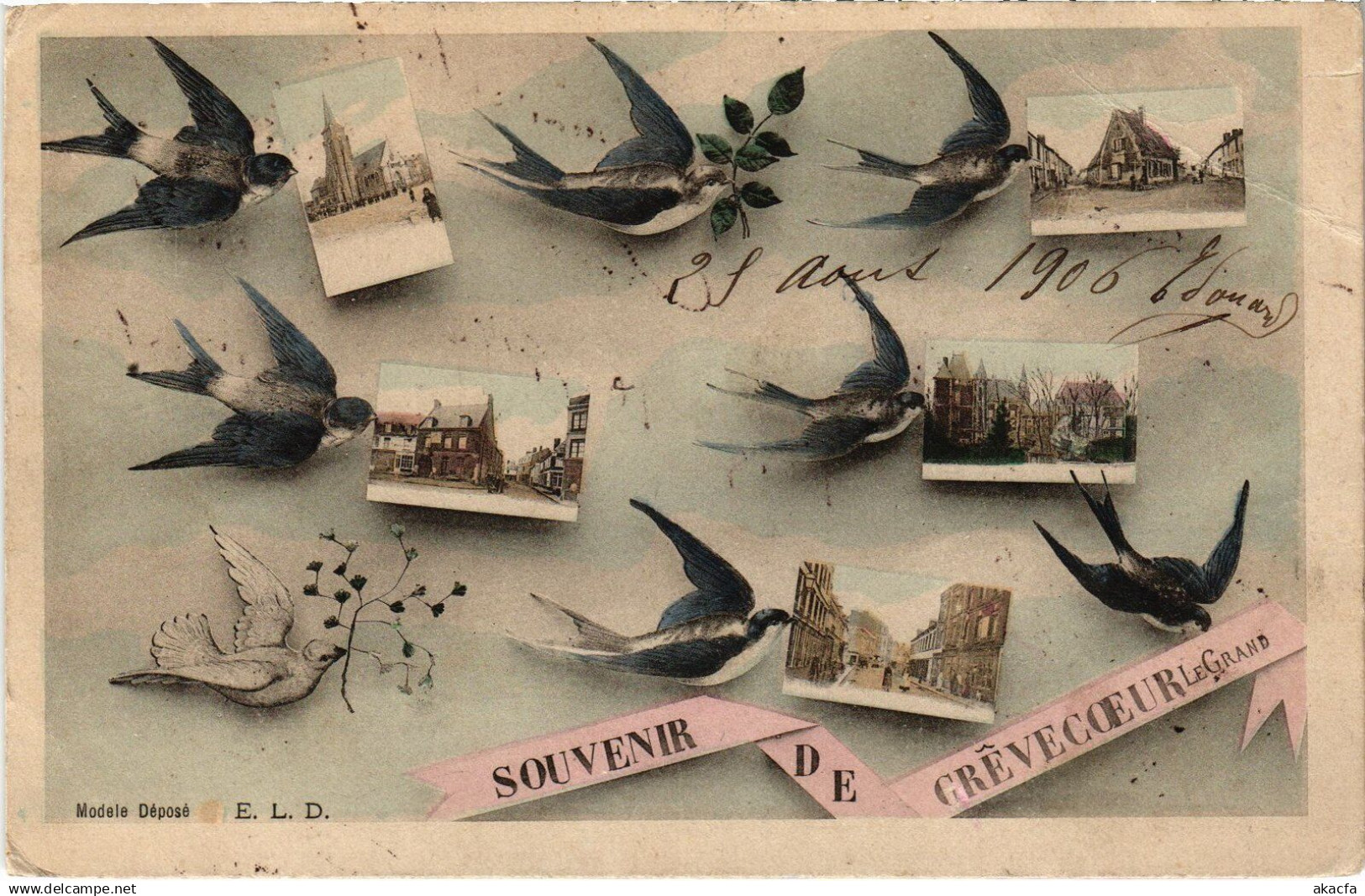 CPA Souvenir de Crevecoeur-le-Grand (1185773)