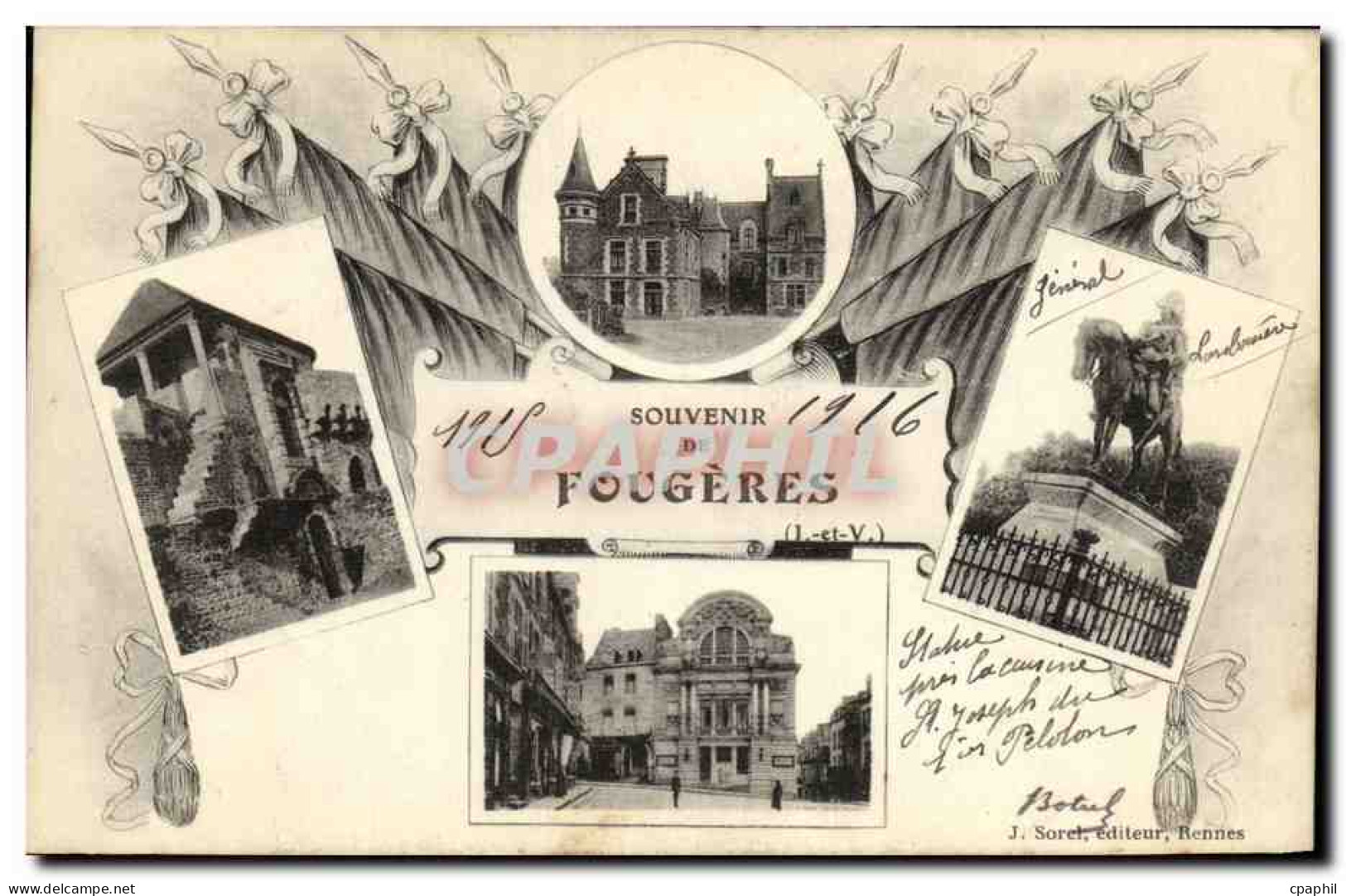CPA Souvenir de Fougeres