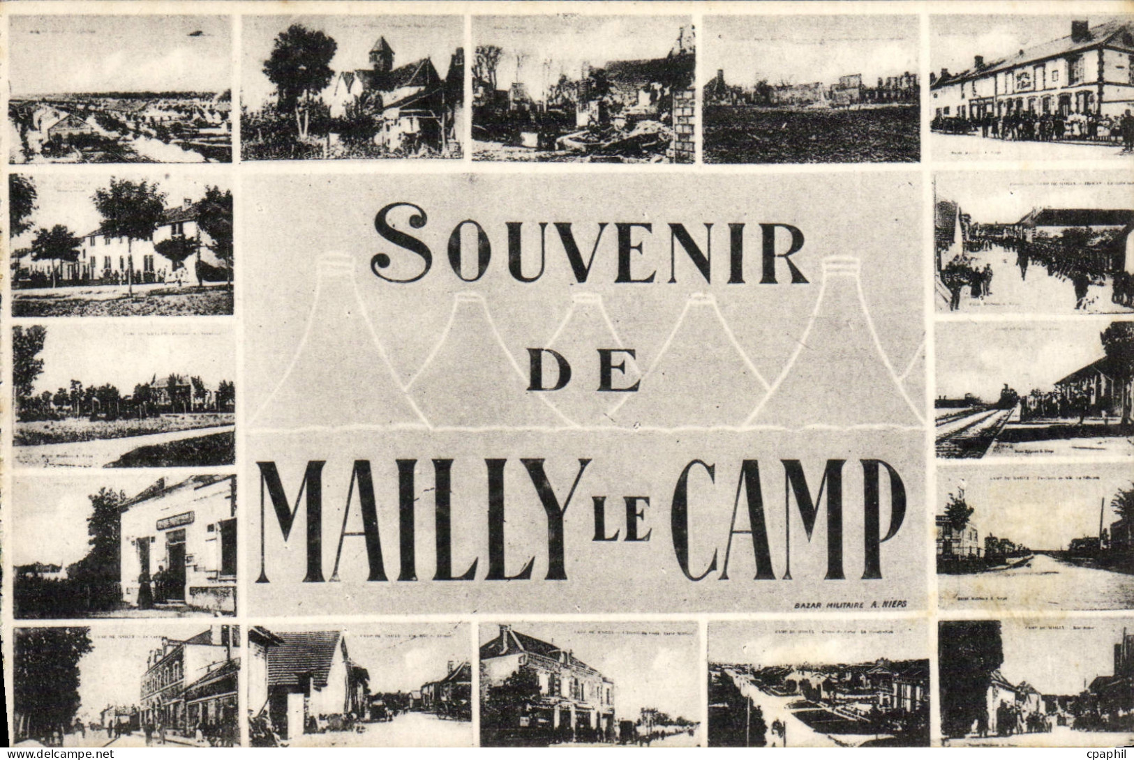 CPA Souvenir De Mailly Le Camp Militaria