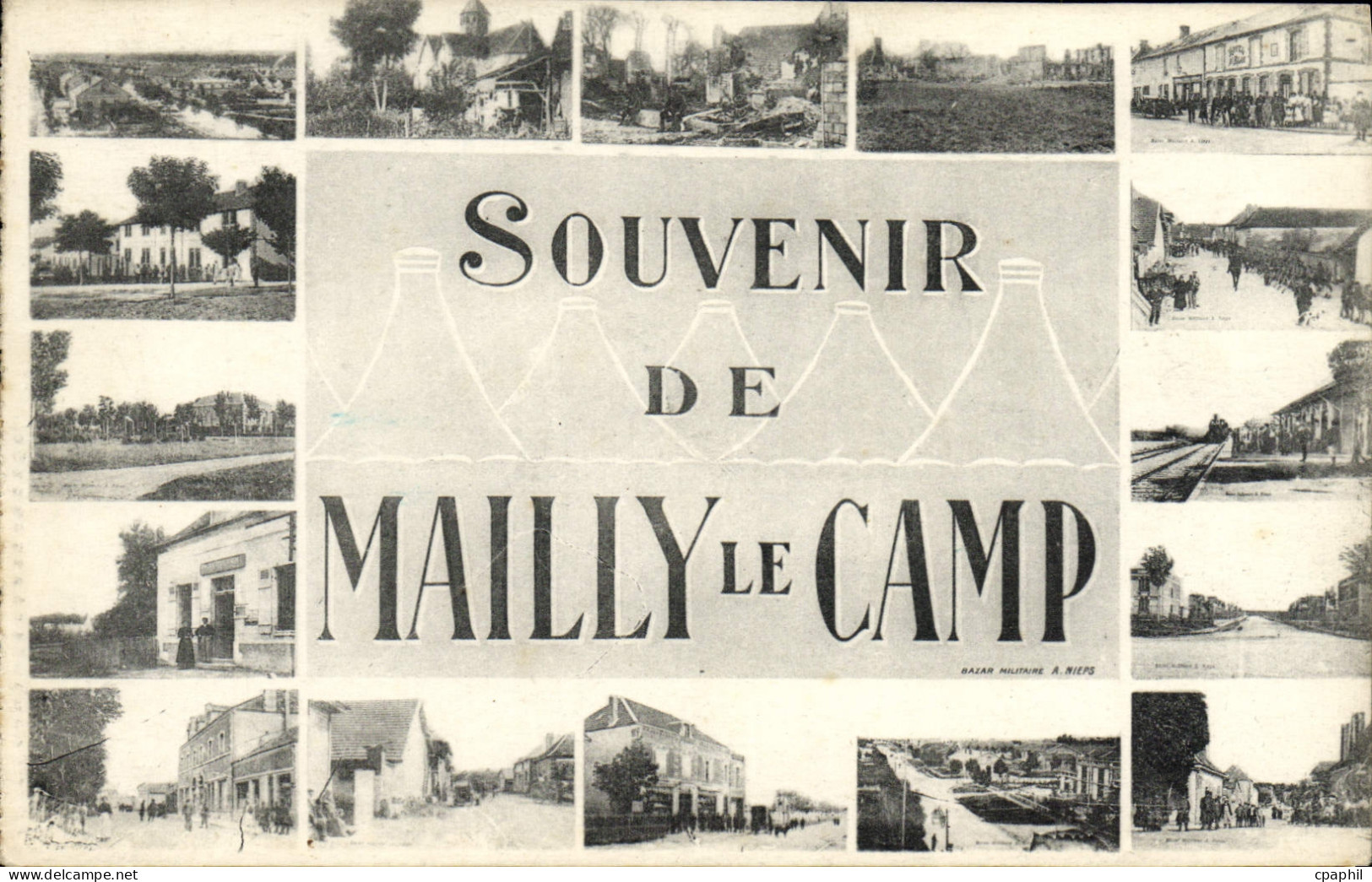 CPA Souvenir De Mailly Le Camp Militaria