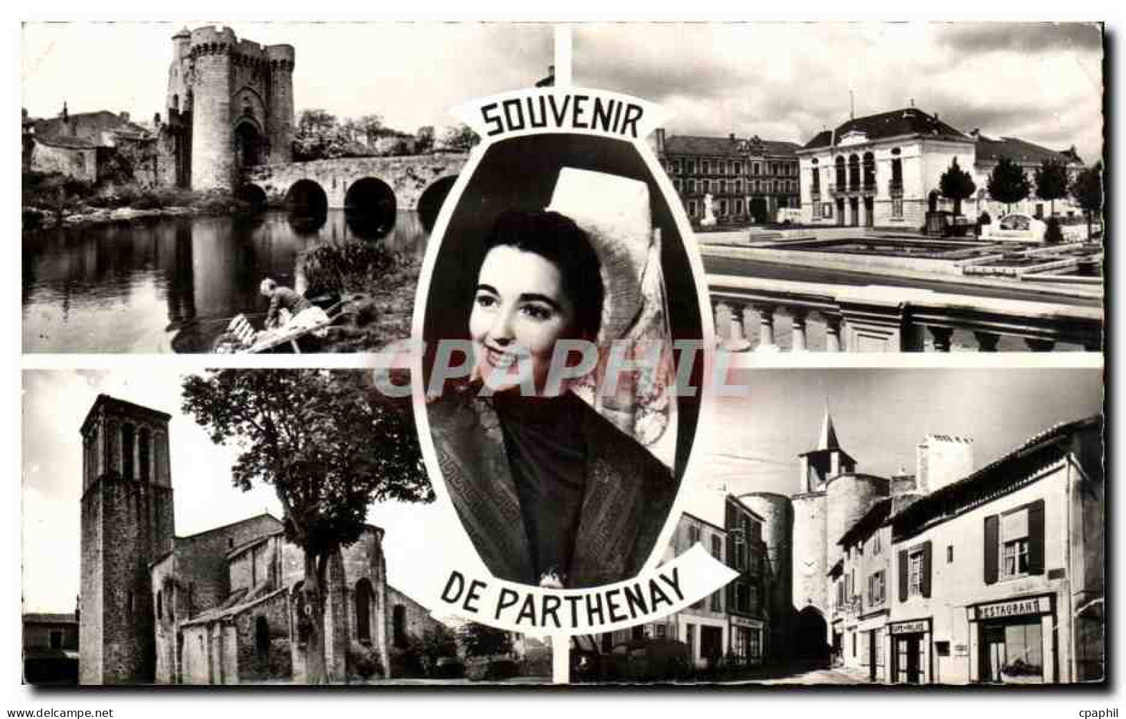 CPA Souvenir De Parthenay