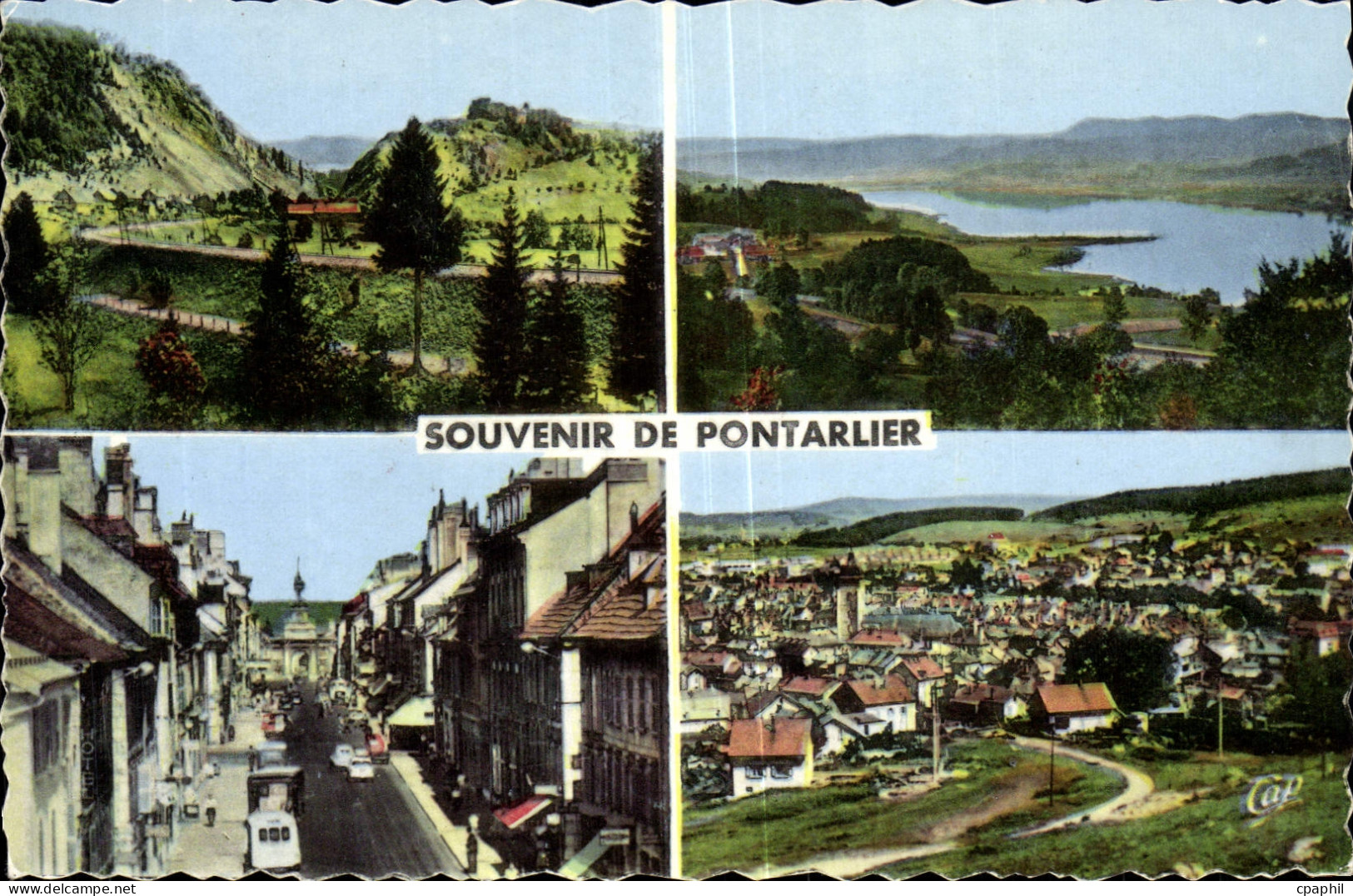 CPA Souvenir De Pontarlier