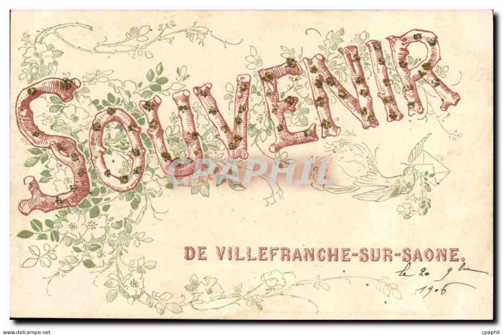CPA Souvenir de Villefranche sur SAone