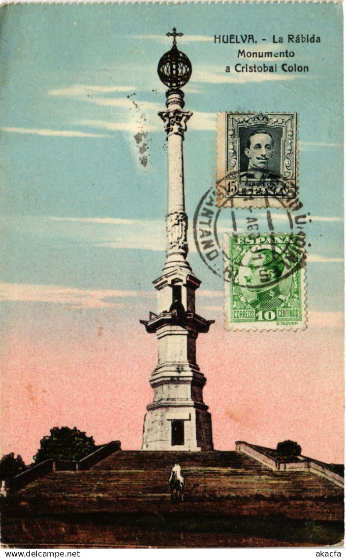 CPA SPAIN Huelva - La Rabida Monumento a Cristobal Colon (281918)