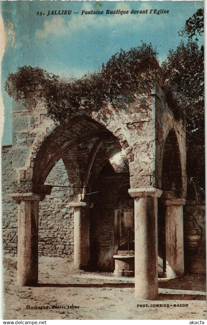 CPA SPAIN Jallieu - Fontaine Rustique devant l'Eglise FRANCE (961815)