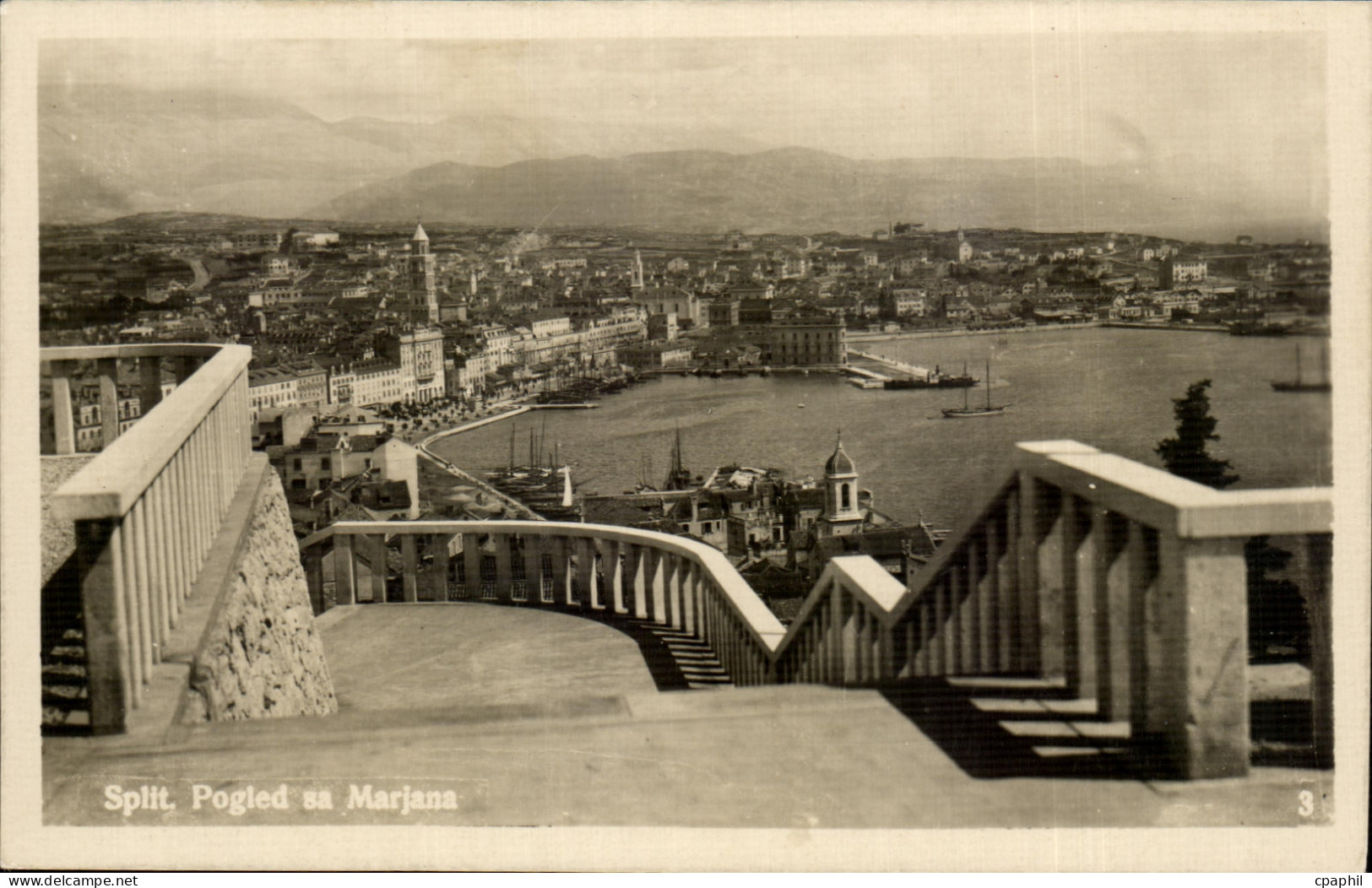 CPA Split Pogled sa Marjana Croatie Croatia