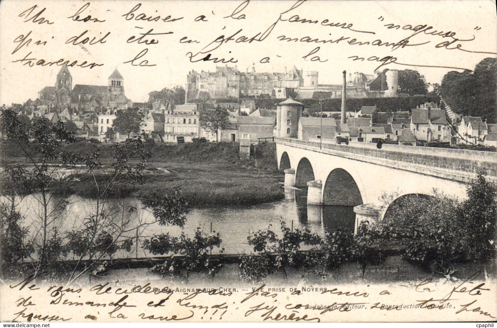 CPA St Aignan sur Cher Vue prise de Noyers