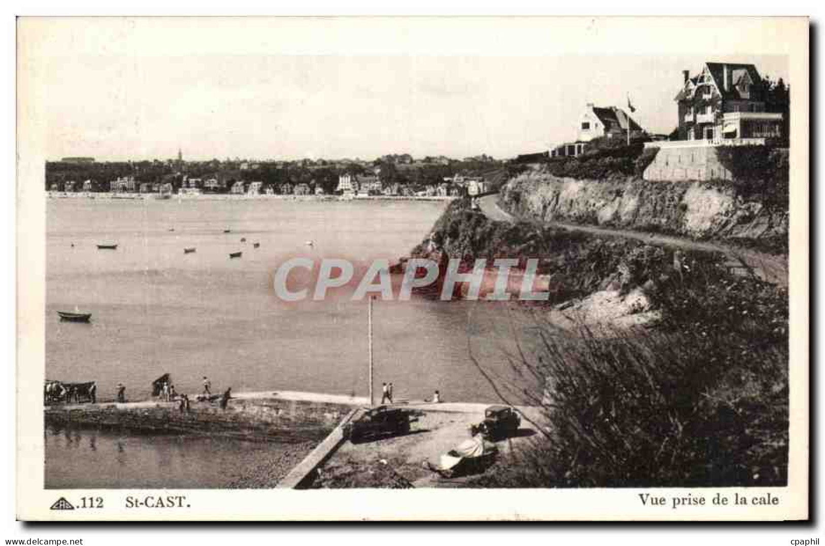 CPA St Cast Vue prise de la Cale