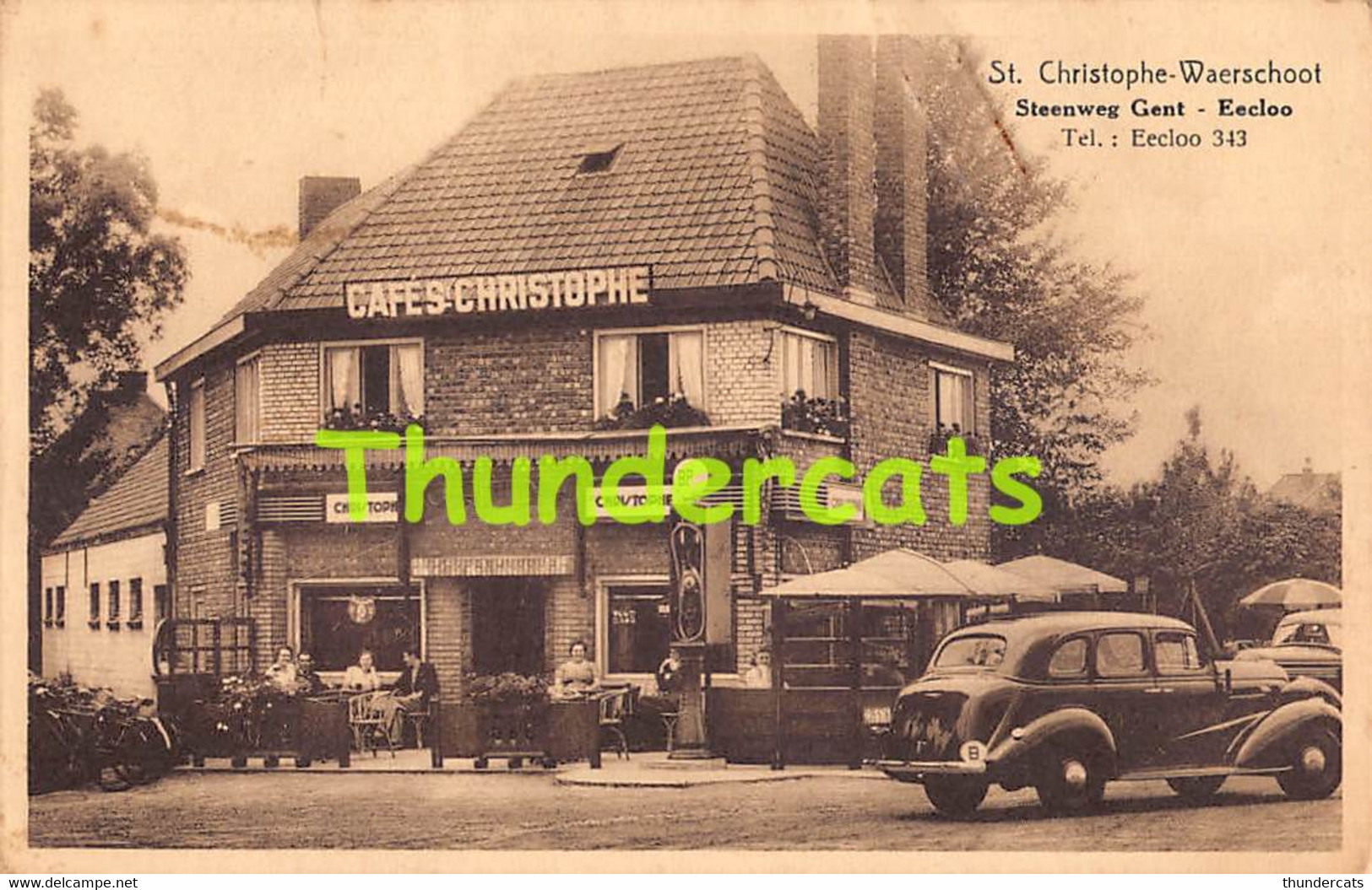 CPA ST CHRISTOPHE WAERSCHOOT WAARSCHOOT STEENWEG GENT EECLOO EEKLO