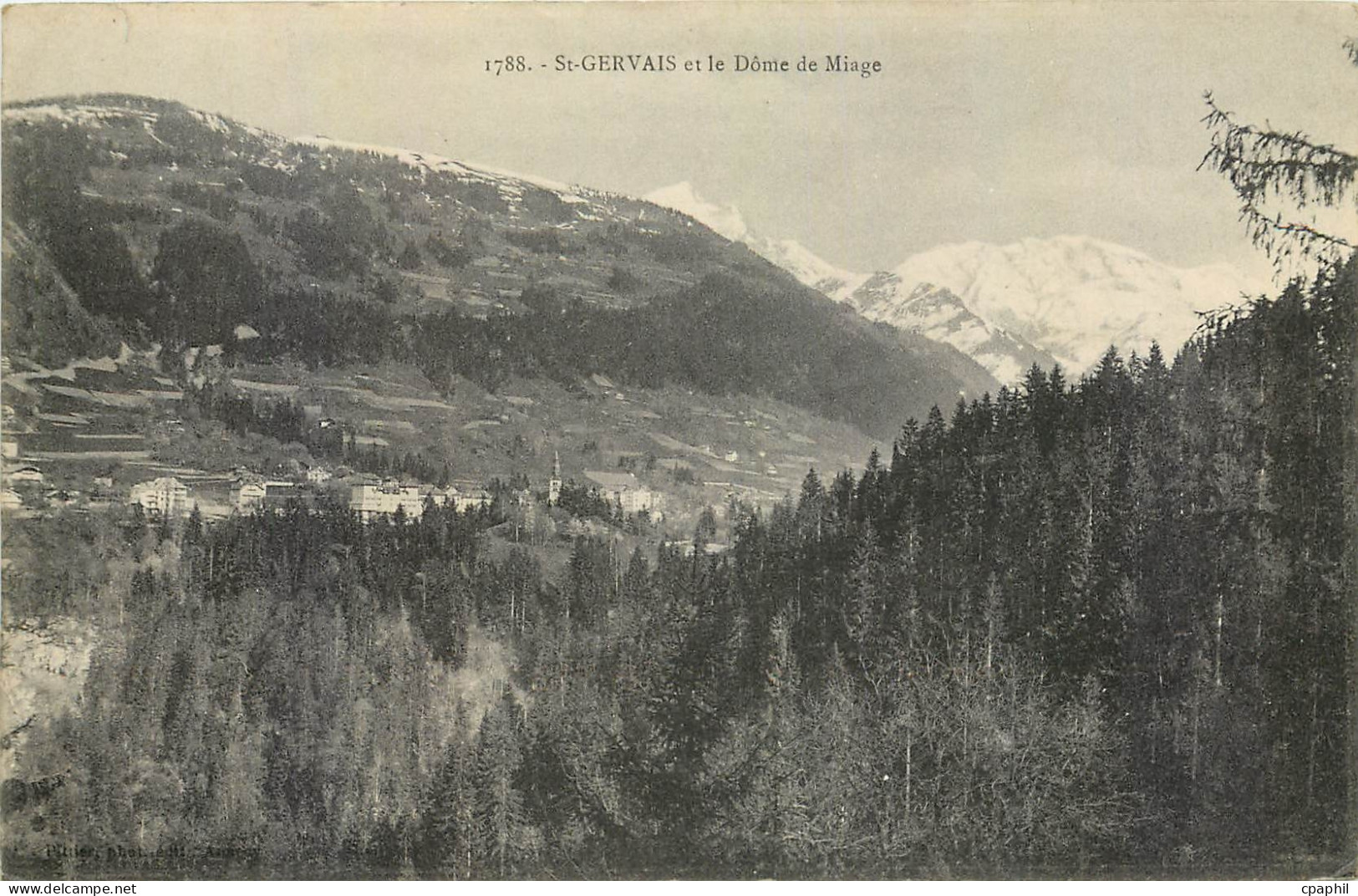 CPA St Gervais et le Dome de Miage
