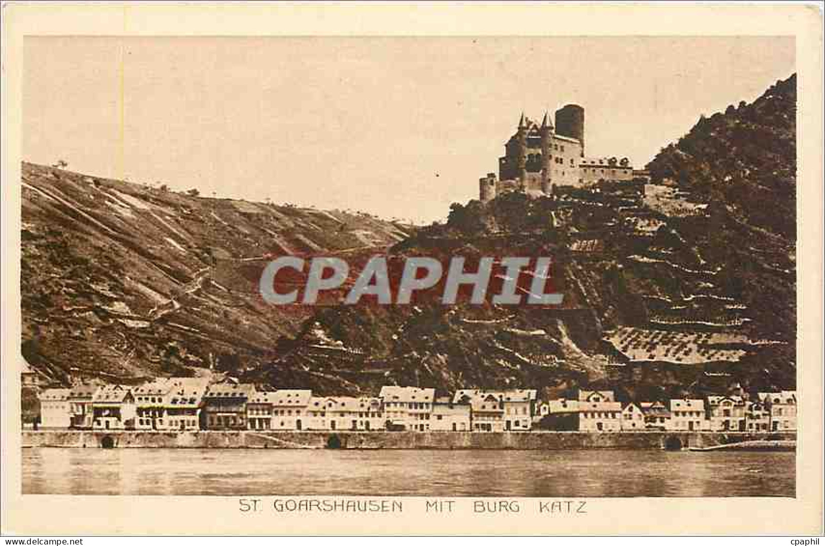 CPA St Goarshausen Mit Burg Katz