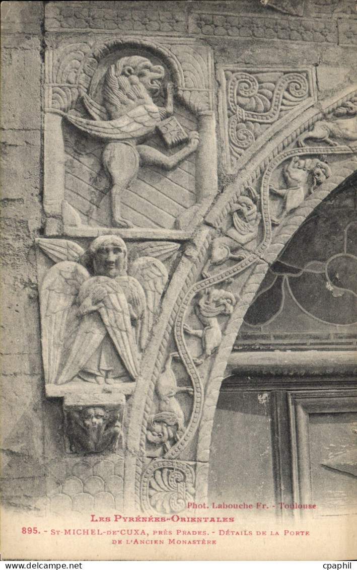CPA St Michel de Cuxa pres Prades Details de la porte de l'ancien monastere