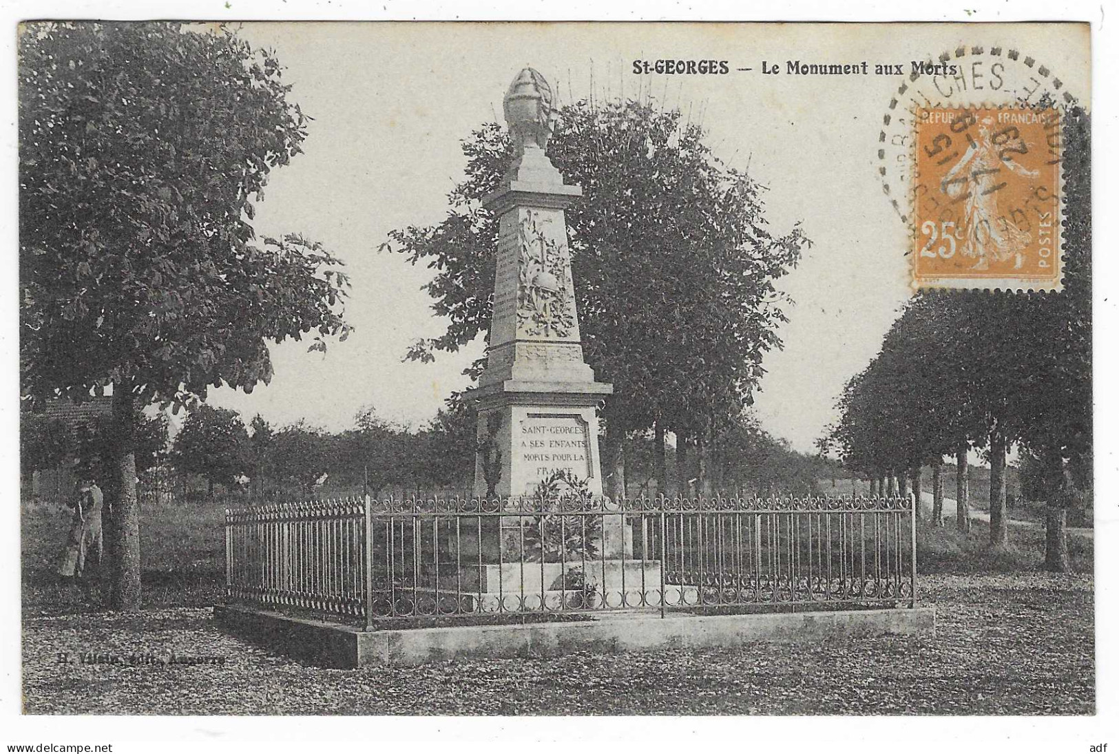 CPA ST SAINT GEORGES SUR BAULCHE, LE MONUMENT AUX MORTS, YONNE 89