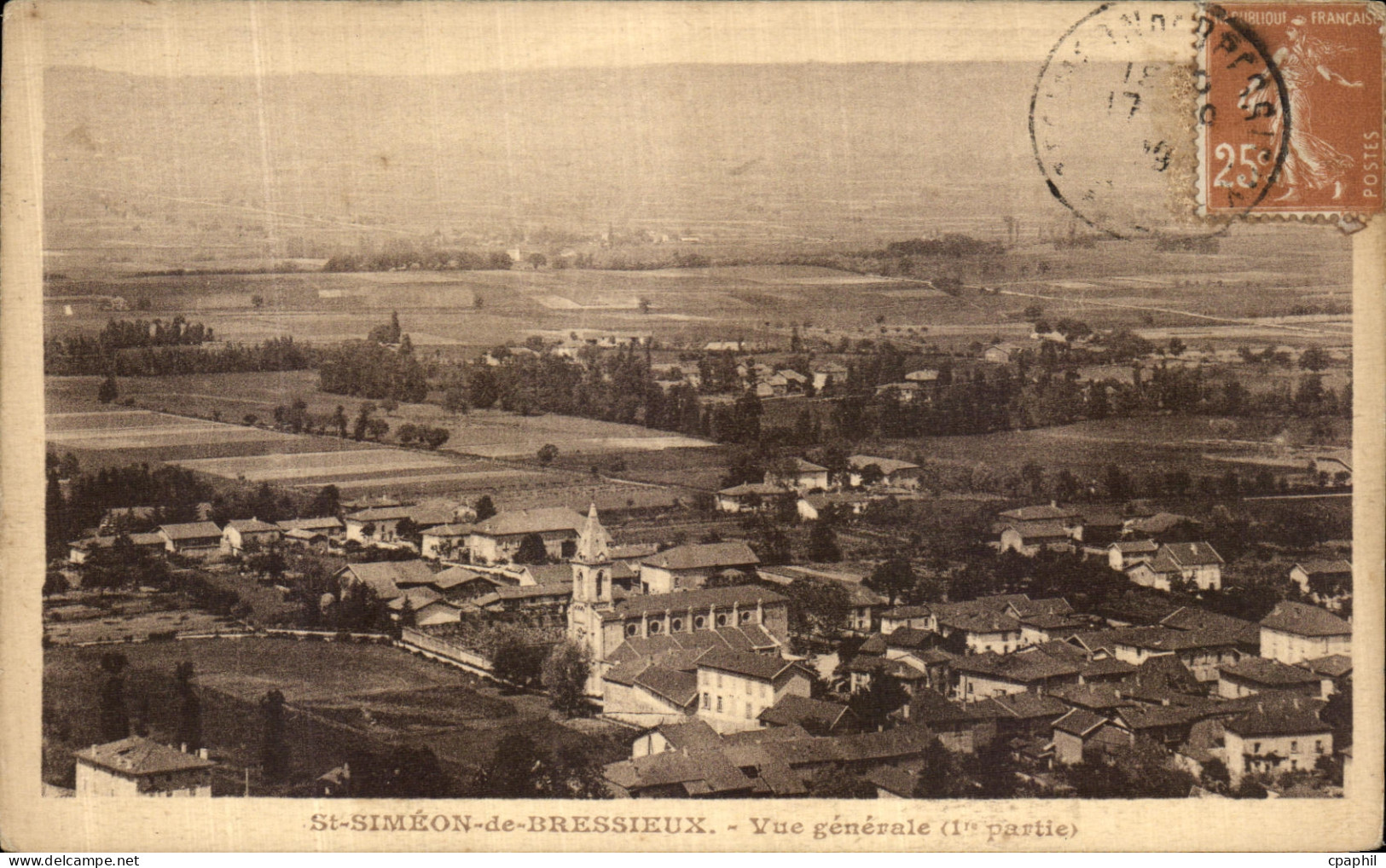 CPA St Simeon de Bressieux Vue Generale