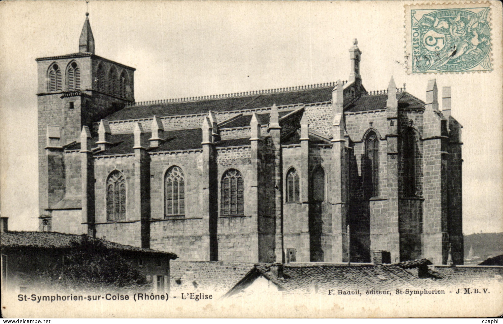 CPA St Symphorien sur DCoise L Eglise