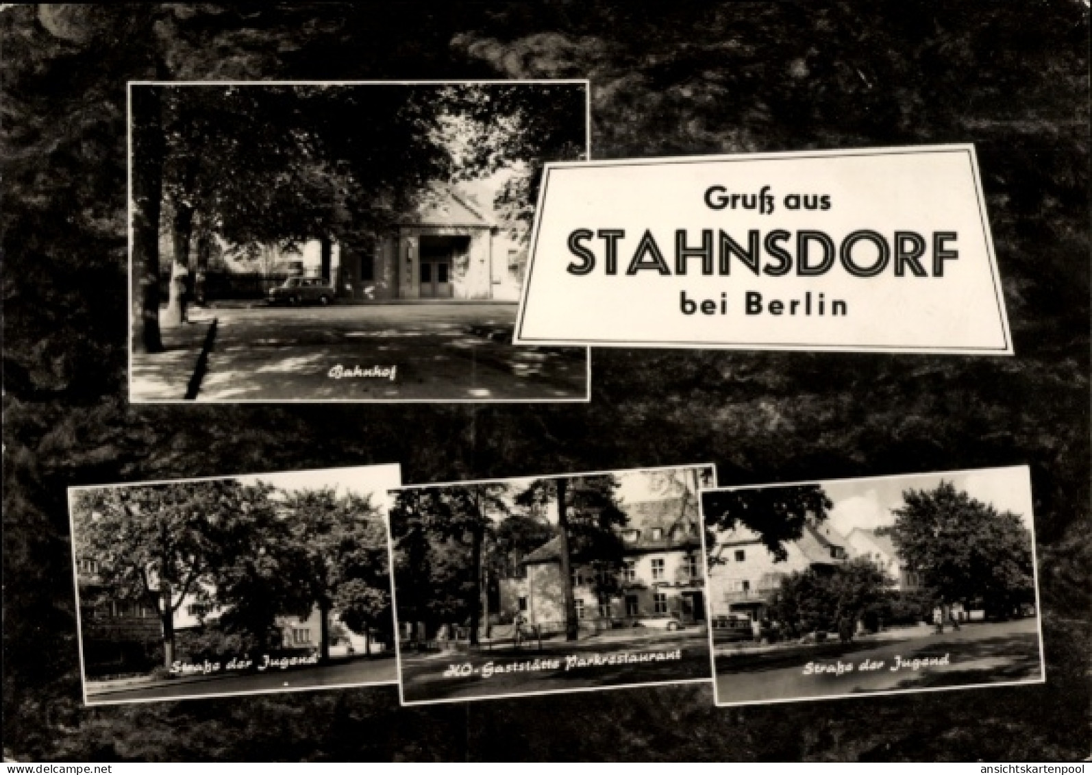 CPA Stahnsdorf in Brandenburg, Bahnhof, Straße der Jugend, HO Gaststätte, Parkrestaurant
