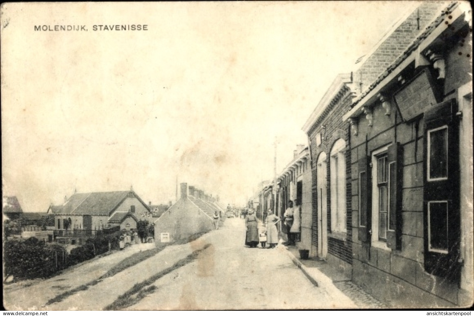 CPA Stavenisse Zeeland Niederlande, Molendijk