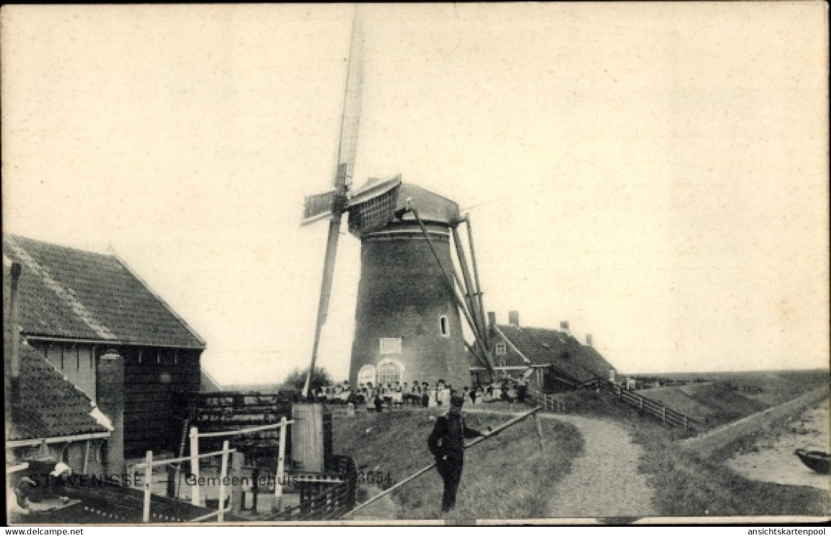 CPA Stavenisse Zeeland Niederlande, Windmühle
