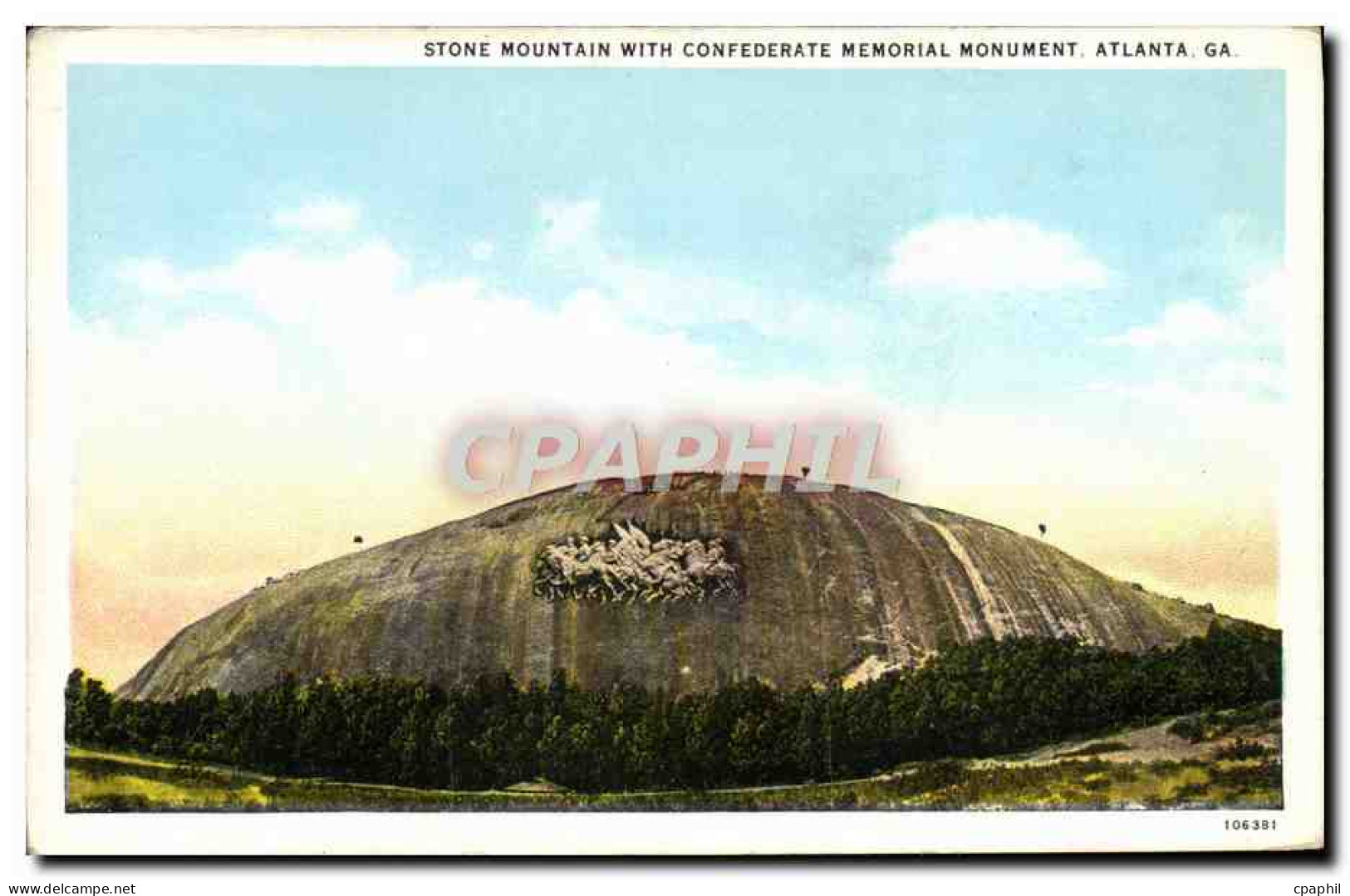 CPA Stone Mountain With Confederate Memorial Monument Atlanta Ga