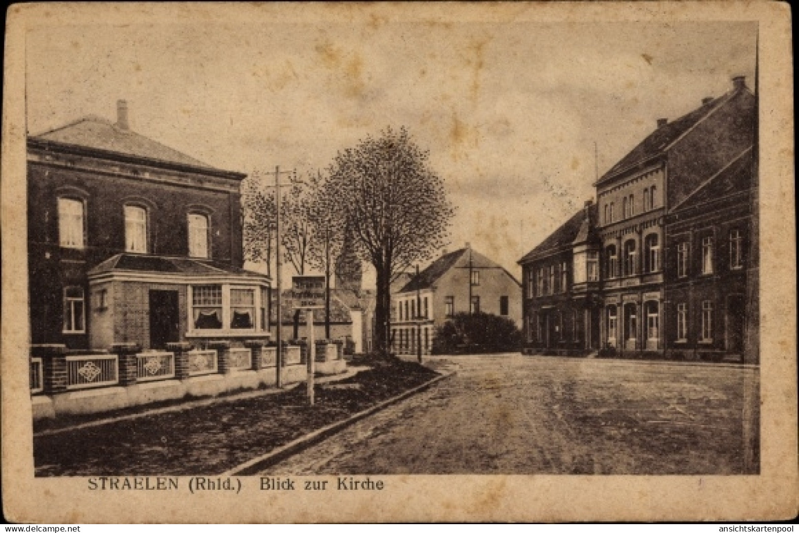 CPA Straelen am Niederrhein, Blick zur Kirche