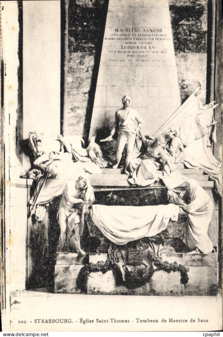CPA Strasbourg Eglise Saint Thomas Tombeau de Maurice de Saxe