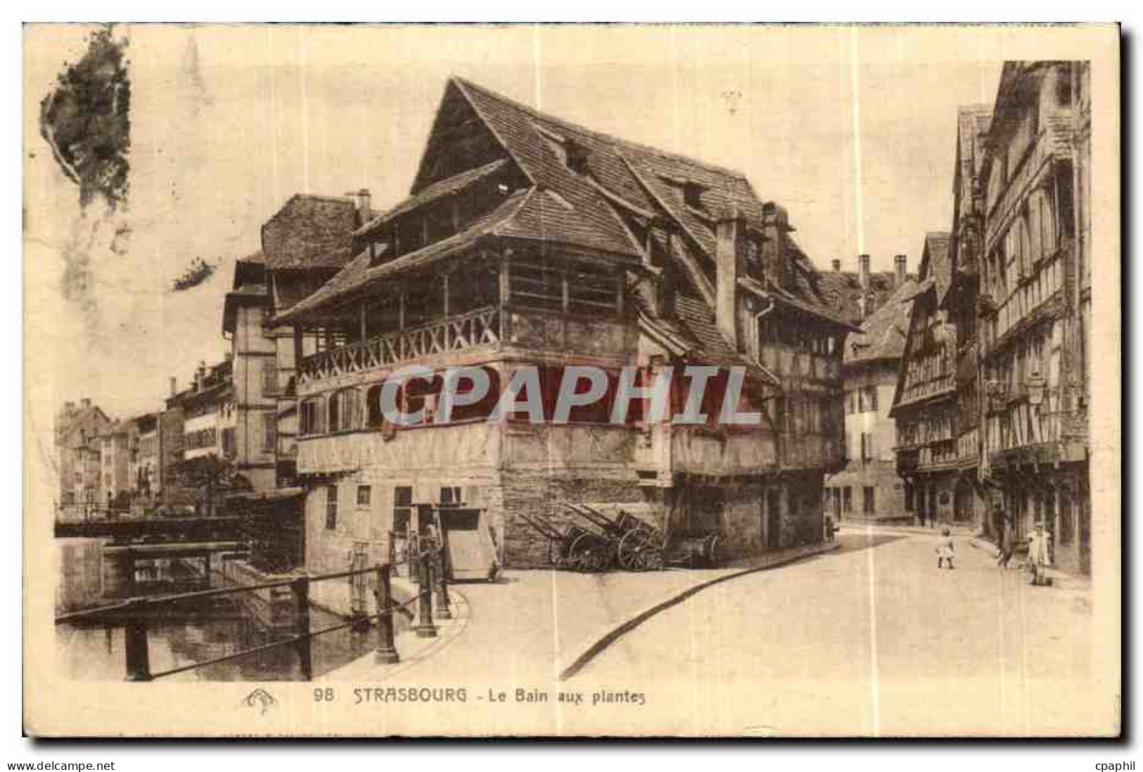 CPA Strasburg Le Bain aux plantes
