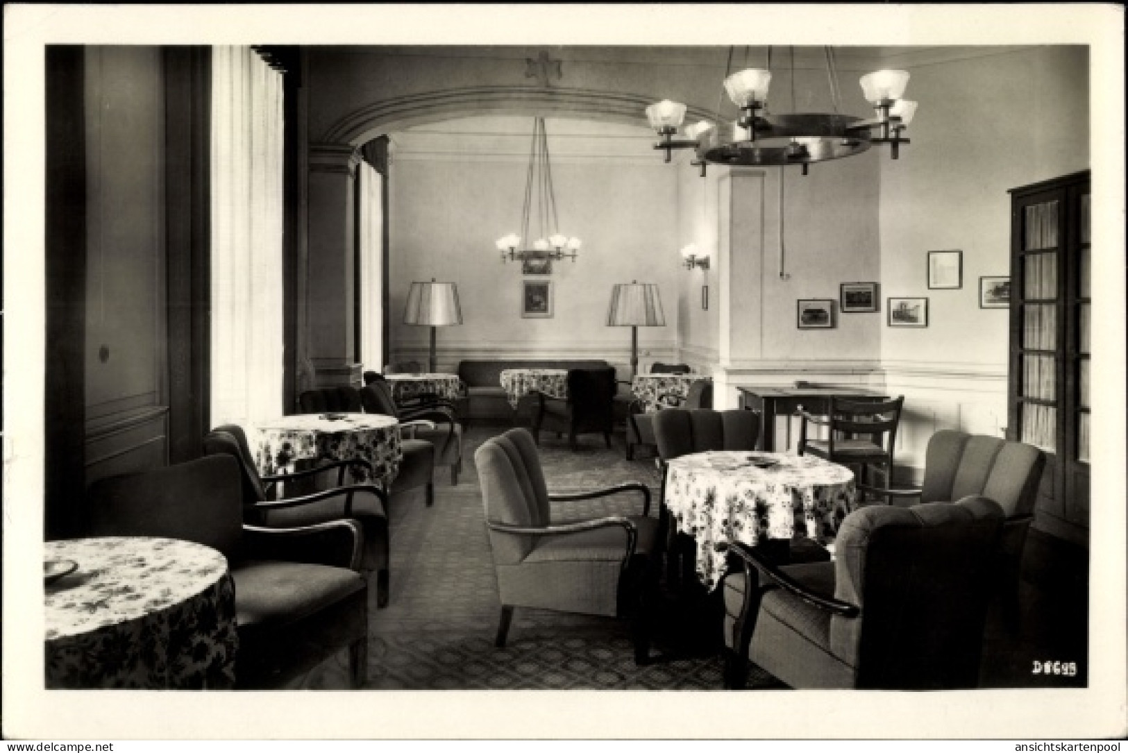 CPA Stülpe Nuthe Urstromtal Brandenburg, Genesungsheim Schloss Stülpe, Lesezimmer