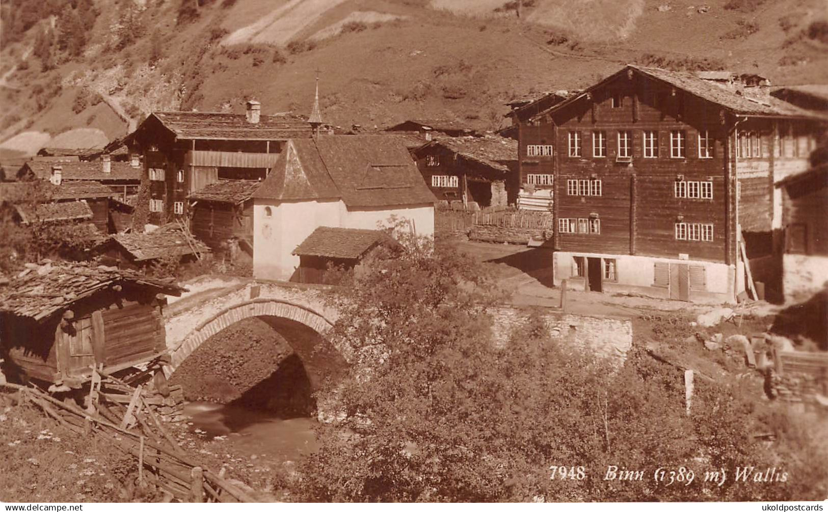 CPA  Suisse, BINN, Wallis, Carte Photo.