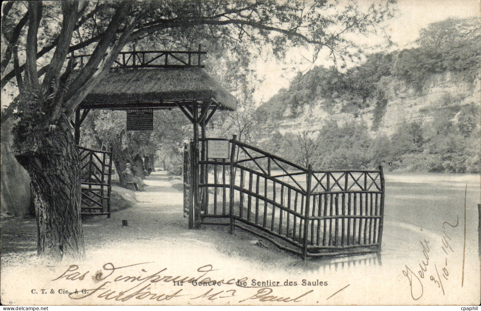CPA Suisse Geneve Le sentier des saules