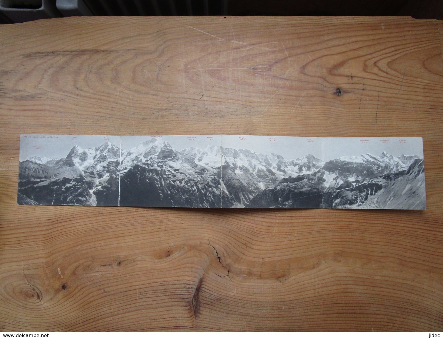 CPA Suisse Grande carte postale panoramique panorama von Mürren Lauterbrunnen Gündlischwand Interlaken Grindelwald Eiger