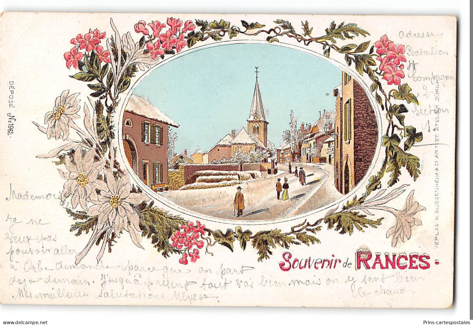 CPA Suisse Souvenir de Rances