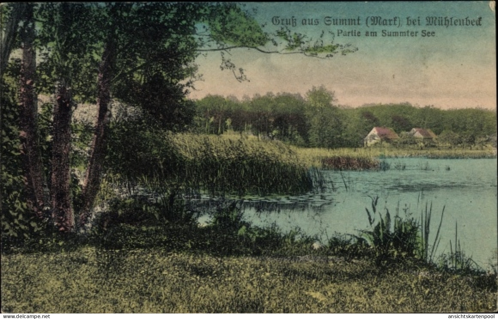 CPA Summt Mühlenbeck Mühlenbecker Land, Partie am Summter See