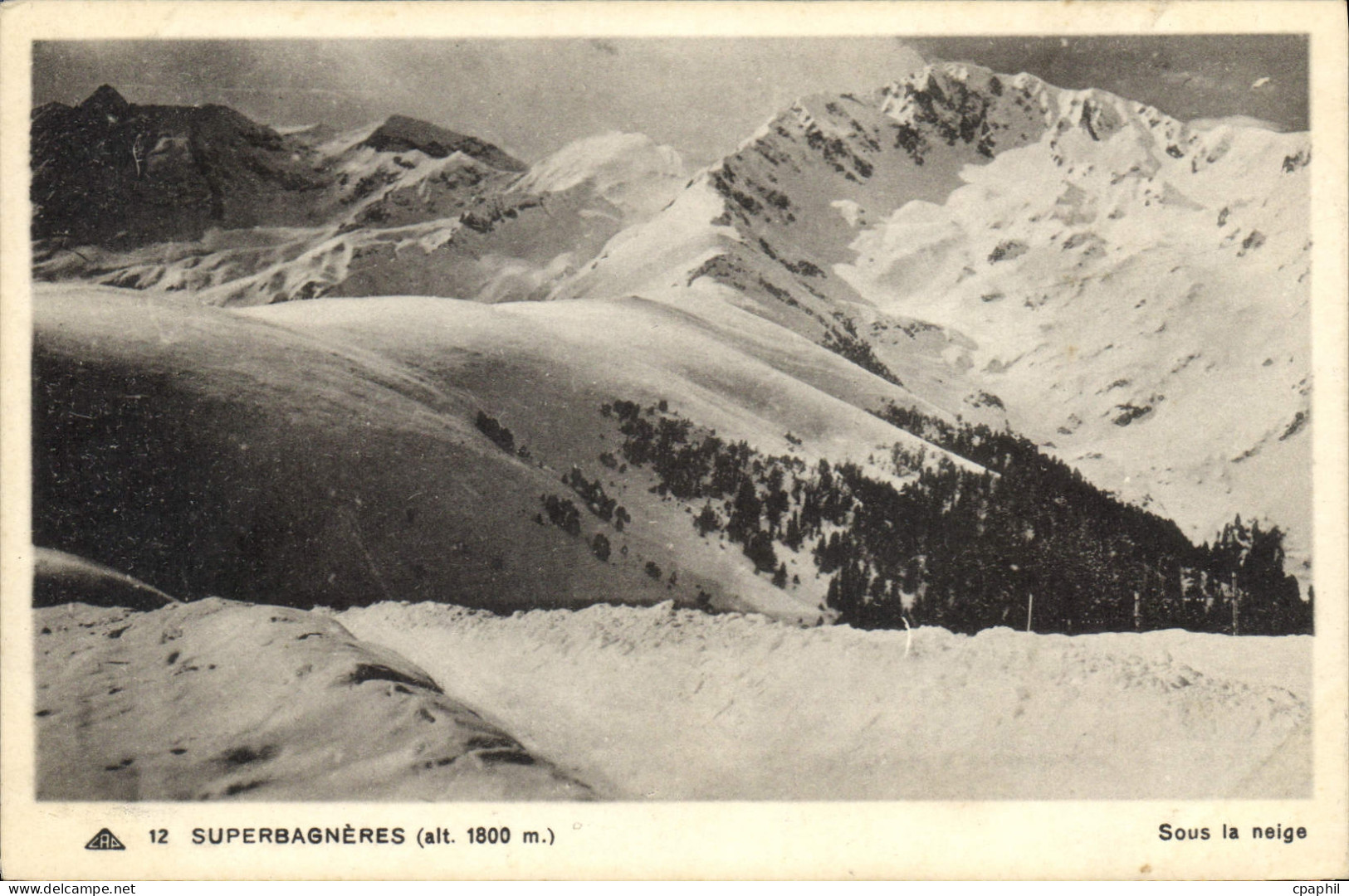 CPA Superbagneres alt 1800 m Sous la neige