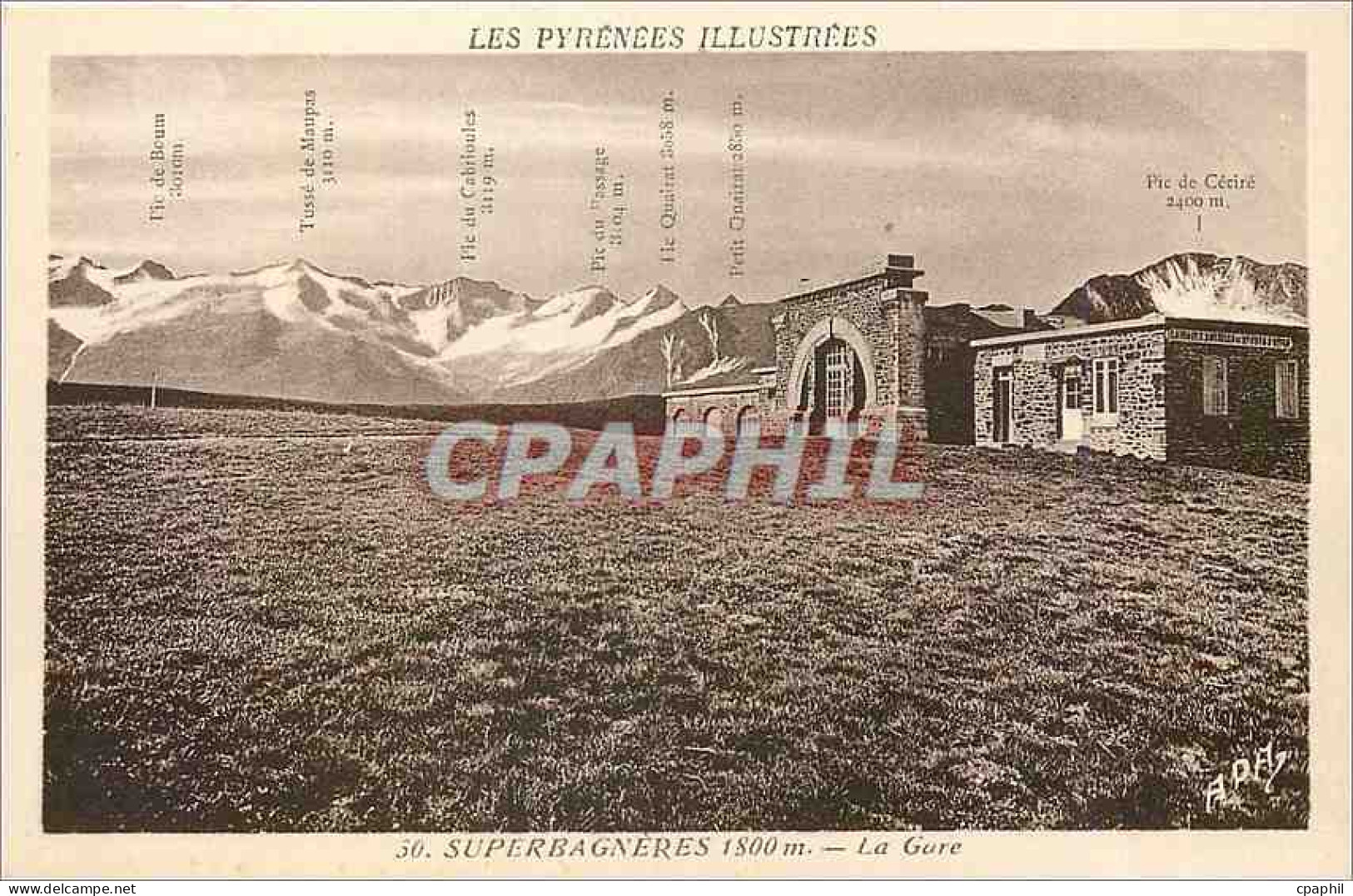 CPA Superbagneres La Gare