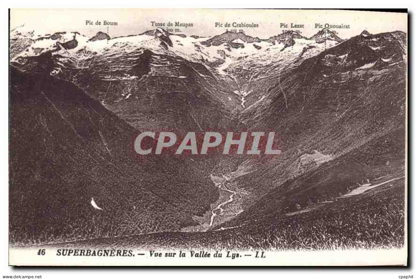 CPA Superbagneres Vue sur la Vallee du Lys