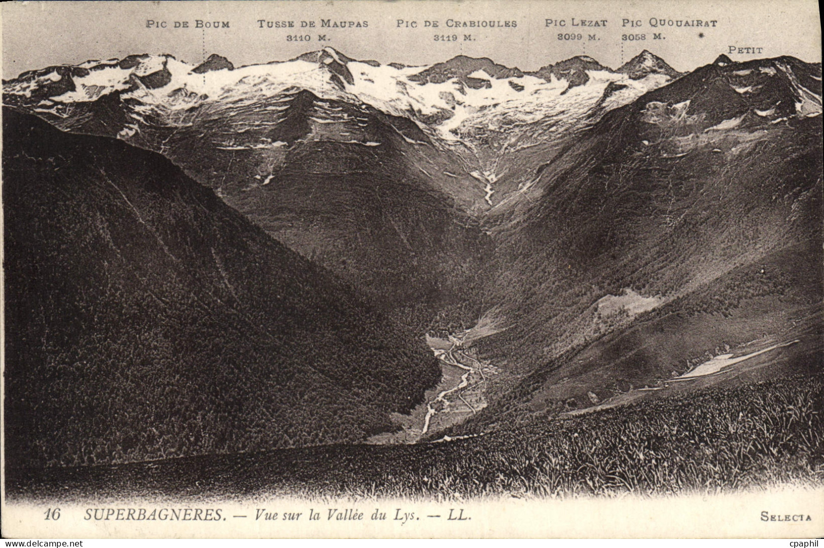 CPA Superbagneres vue sur la Vallee du Lys