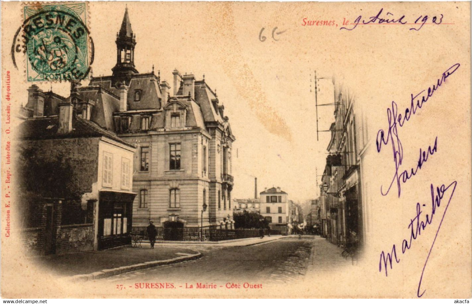 CPA SURESNES le - SURESNES - La Mairie - Cote Ouest (581596)