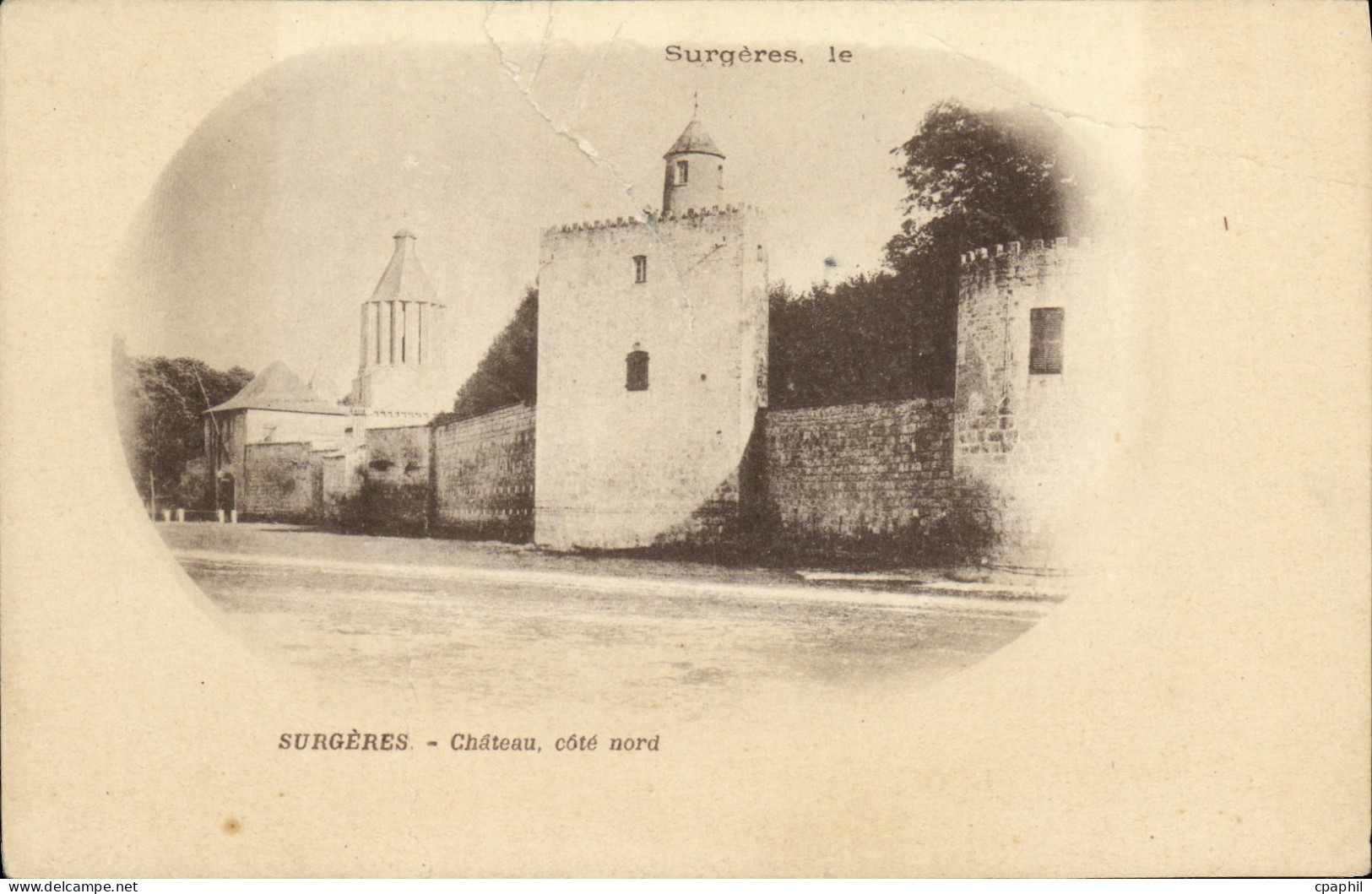 CPA Surgeres Chateau Cote Nord