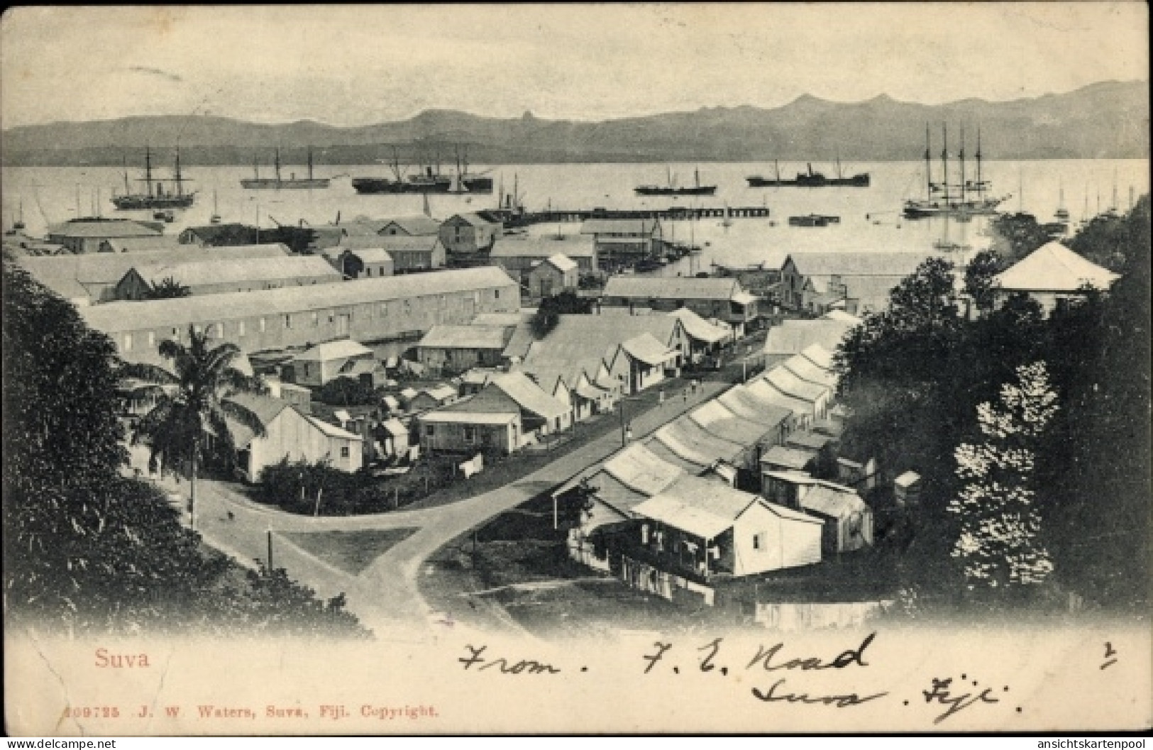 CPA Suva Fidschi, Blick auf den Ort