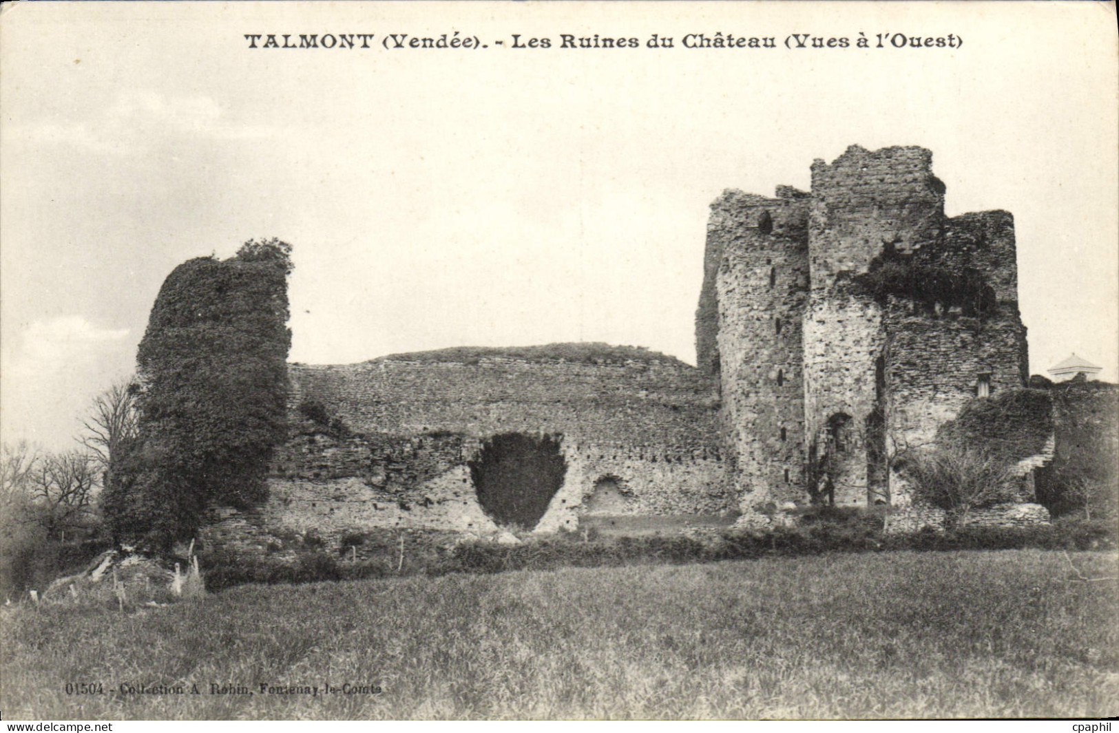 CPA Talmont Les Ruines Du Château