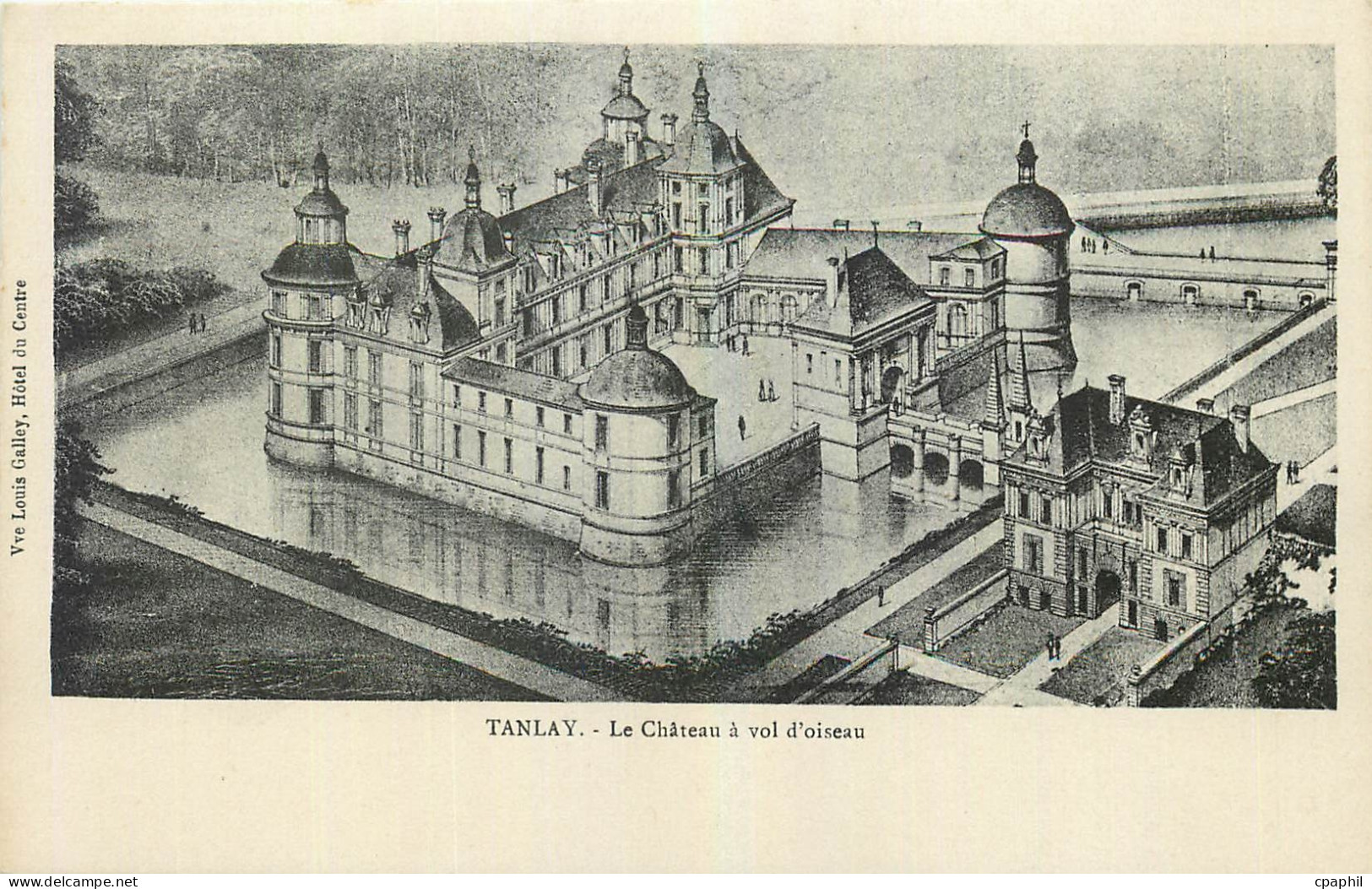 CPA Tanlay Le Chateau a vol d'oiseau
