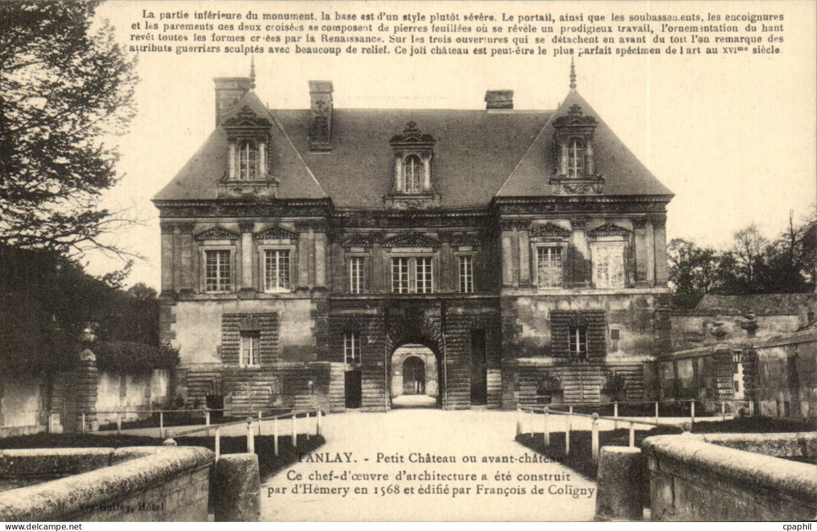 CPA Tanlay Petit Chateau ou avant chateau