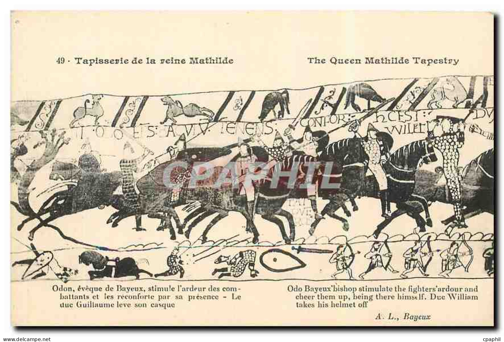 CPA Tapisserie de la Reine Mathide Bayeux Odon eveque de Bayeux