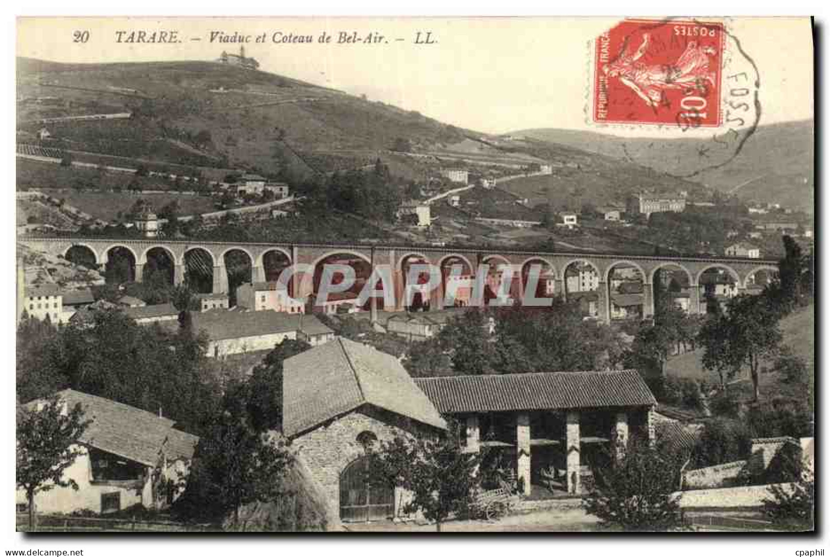 CPA Tarare Viaduc et Coteau de Bel Air
