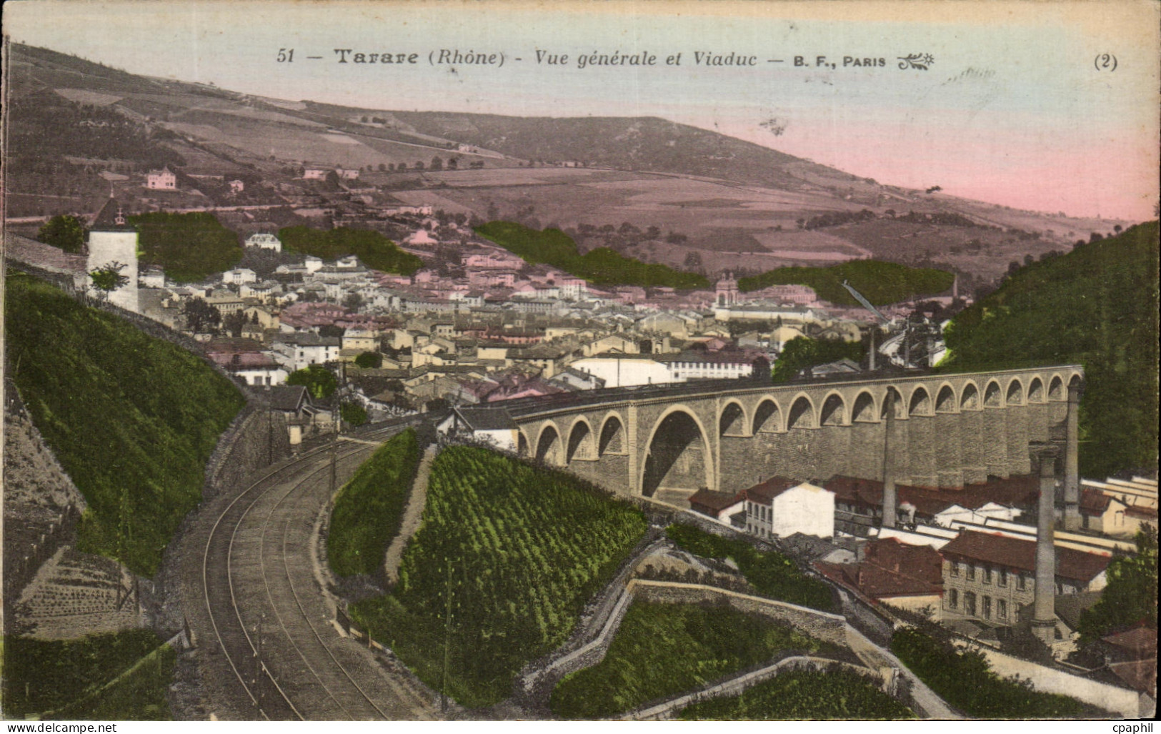 CPA Tarare Vue generale et Viaduc