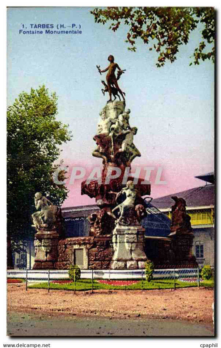 CPA Tarbes Fontaine monumentale